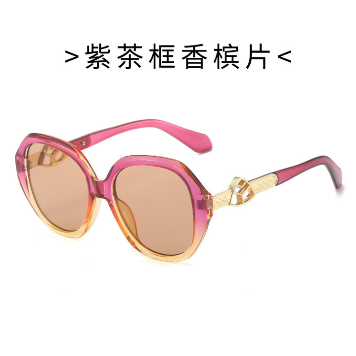 Damen Oversized Sonnenbrille mit goldenen Akzenten Karnz