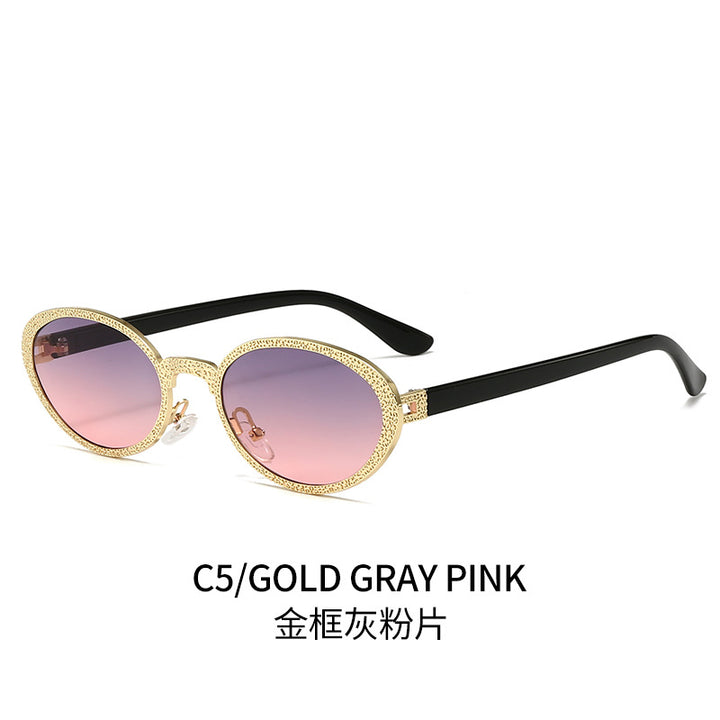 Damen Glamouröse Sonnenbrille mit luxuriösem Schmuckrahmen Karnz