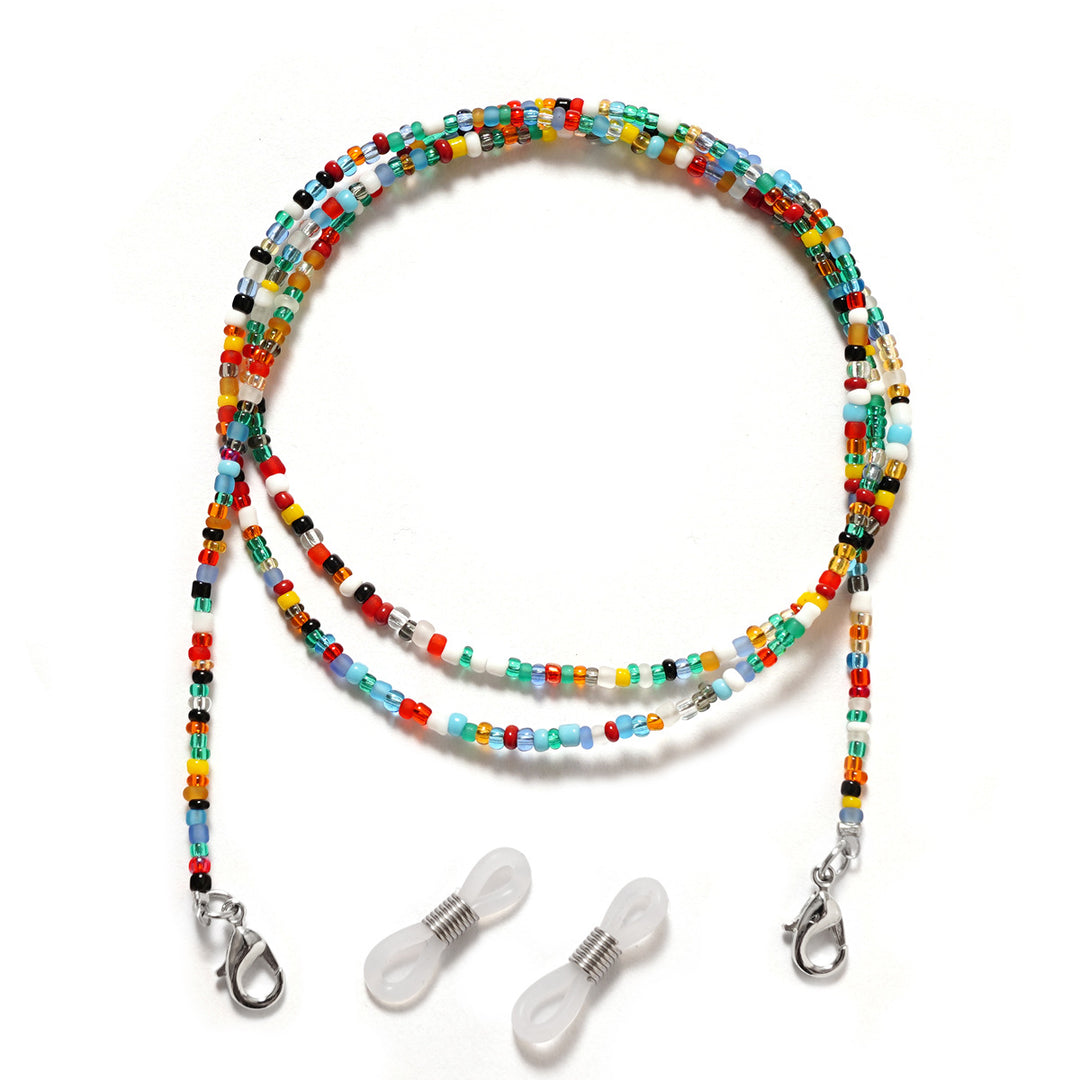Multi-Farben Perlen Brillenhalter Kette Karnz