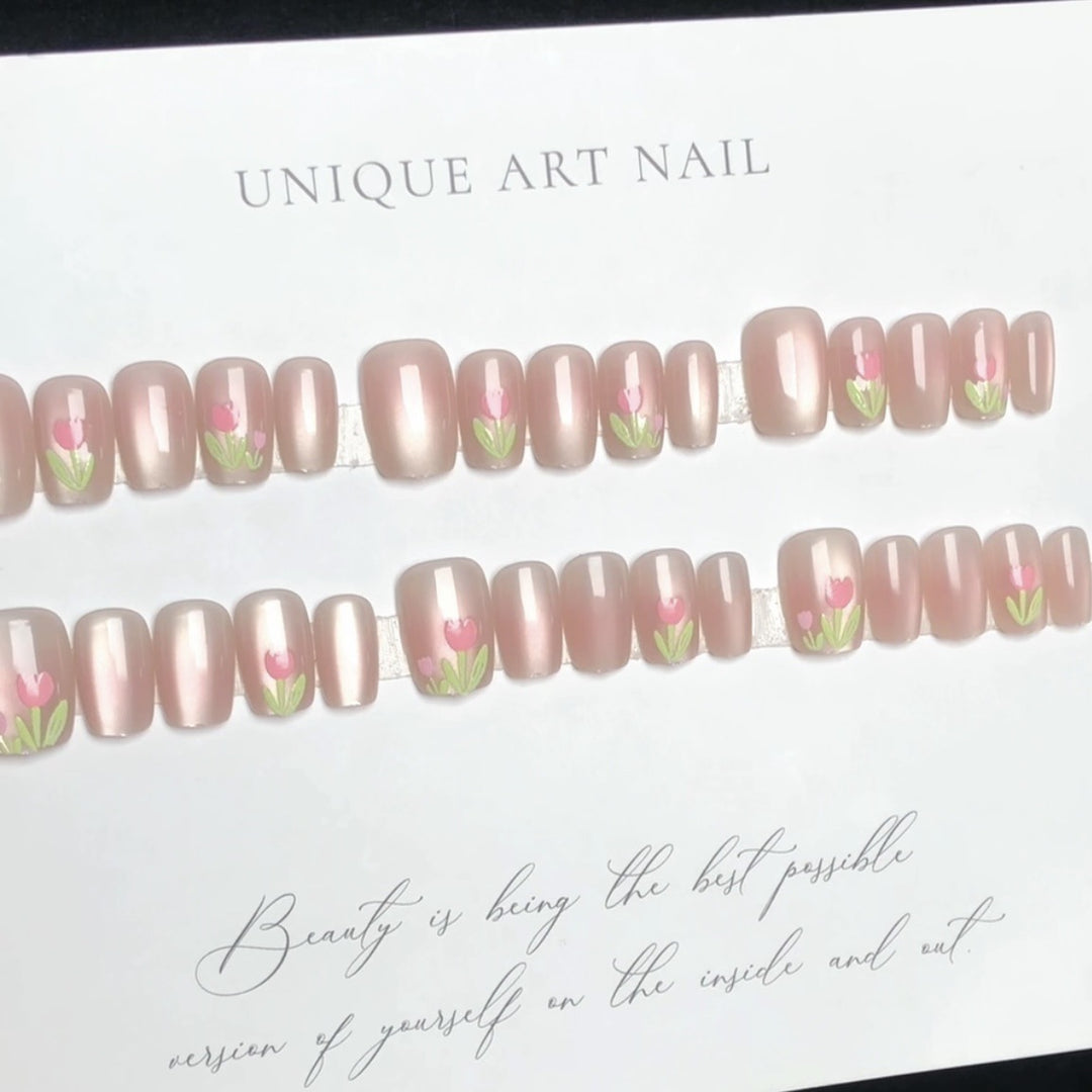 Botanischer Floral Press-On Nagel Set