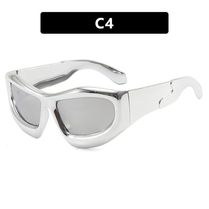 Damen Sportliche Sonnenbrille mit futuristischem Design Karnz   