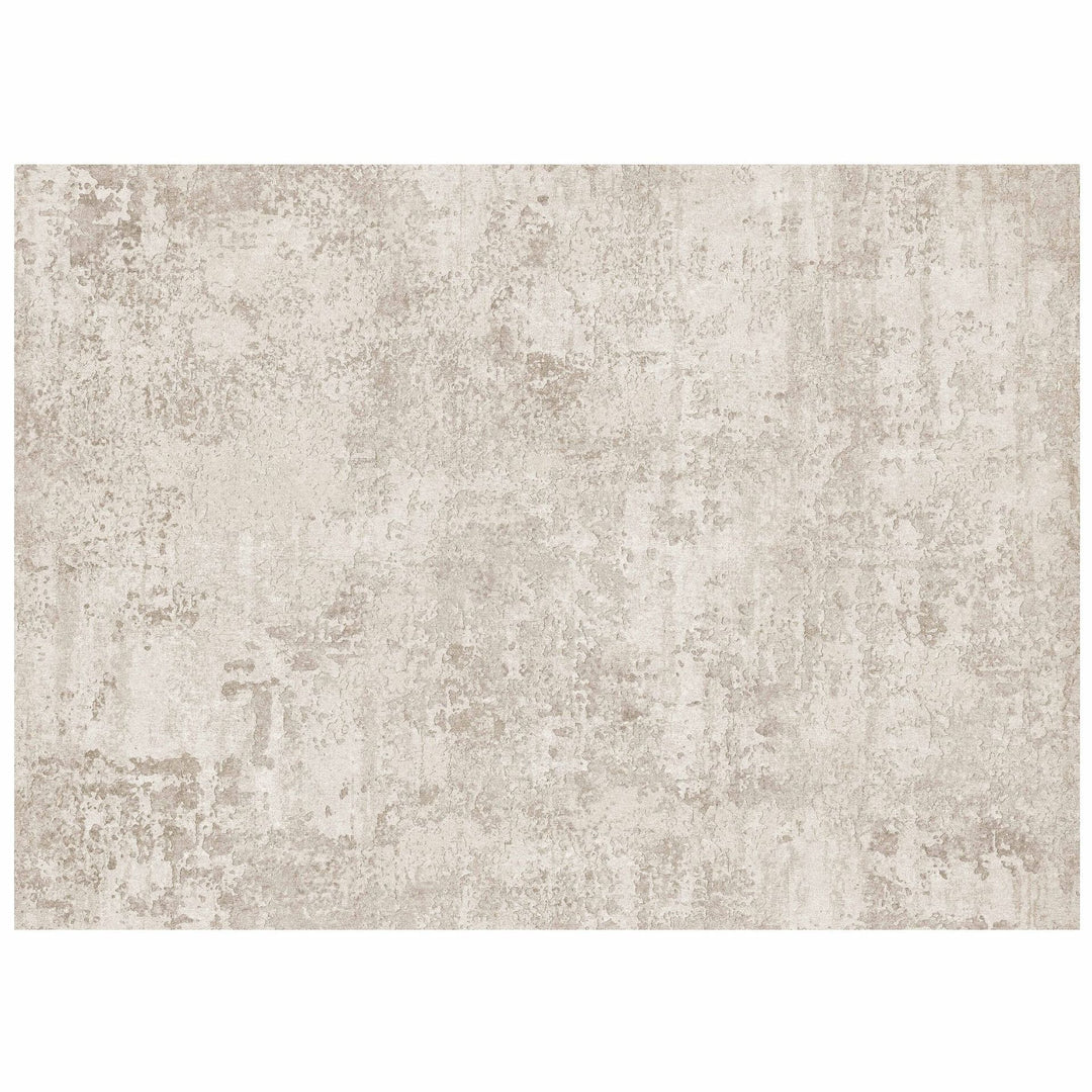 Large Plush Low-Pile Contemporary Distressed-Texture Area Rug