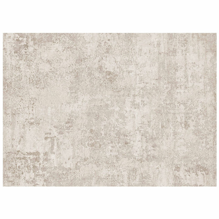 Large Plush Low-Pile Contemporary Distressed-Texture Area Rug