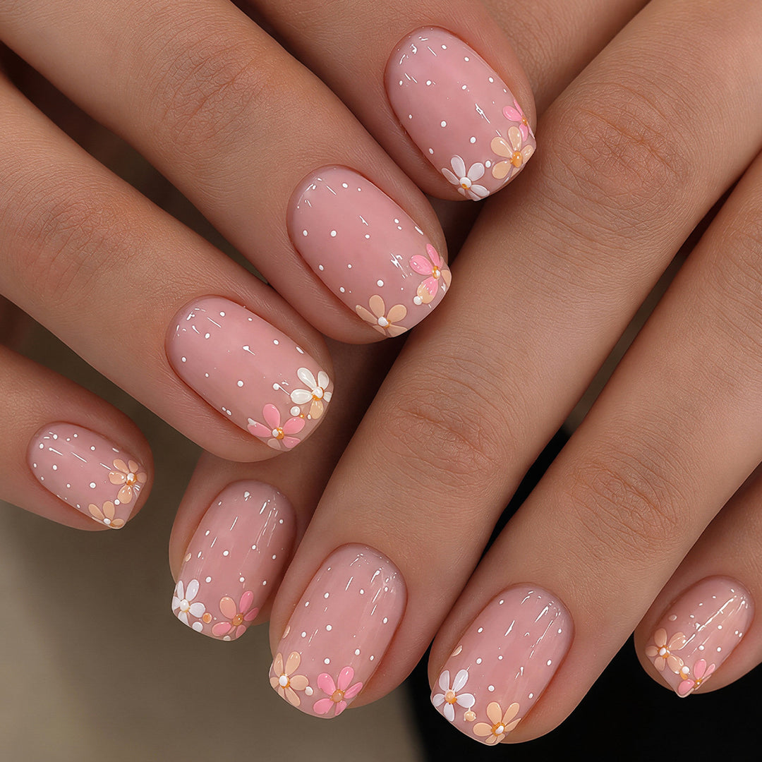 Florale Blüten Nagelkunst Wraps Karnz