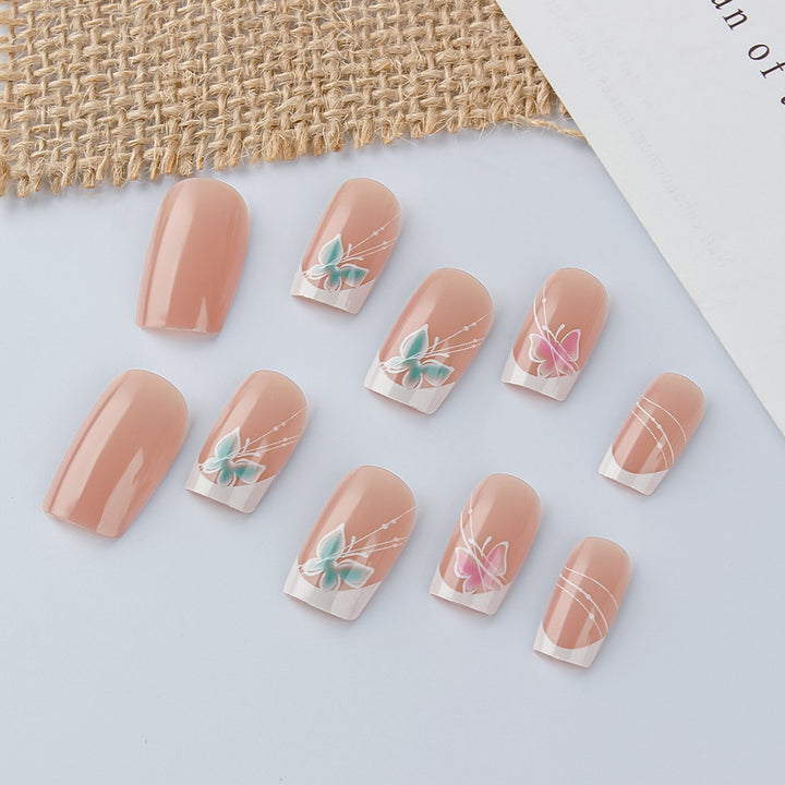 Elegantes Blumen Design Nagelkunst Set Karnz