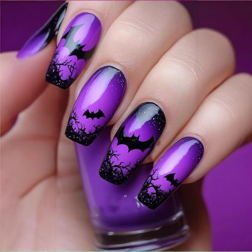 Halloween-Themen Gothic Fledermaus Nagelkunst Design
