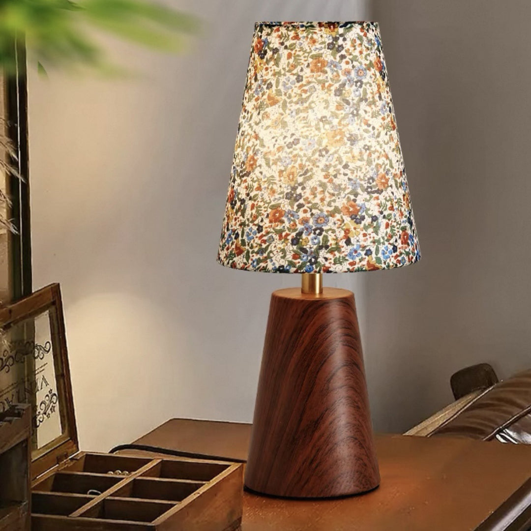 Moderne Blumenmuster-Tischlampe