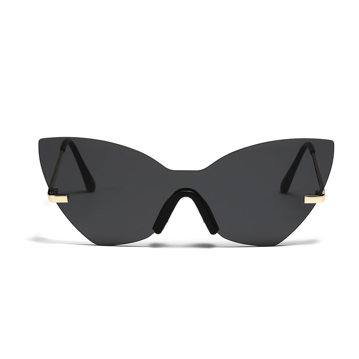 Damen extravagante Cat-Eye Sonnenbrille mit hochwertigem Metallrahmen Karnz