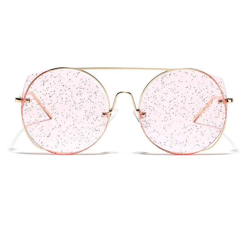 Damen oversized Sonnenbrille mit glitzernden Gläsern Karnz