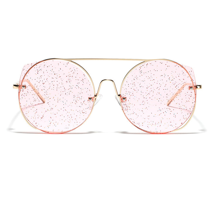 Damen oversized Sonnenbrille mit glitzernden Gläsern Karnz