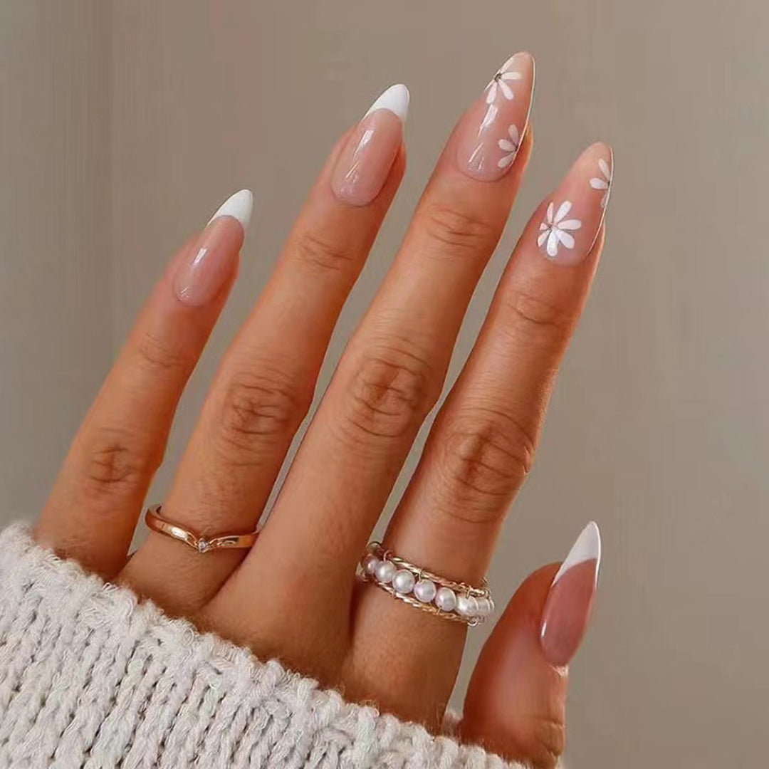 Elegantes florales Tipp Acryl-Nagelkunst-Kit