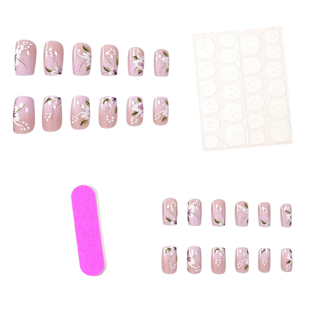 Elegante florale Acryl-Nageldesigns Karnz