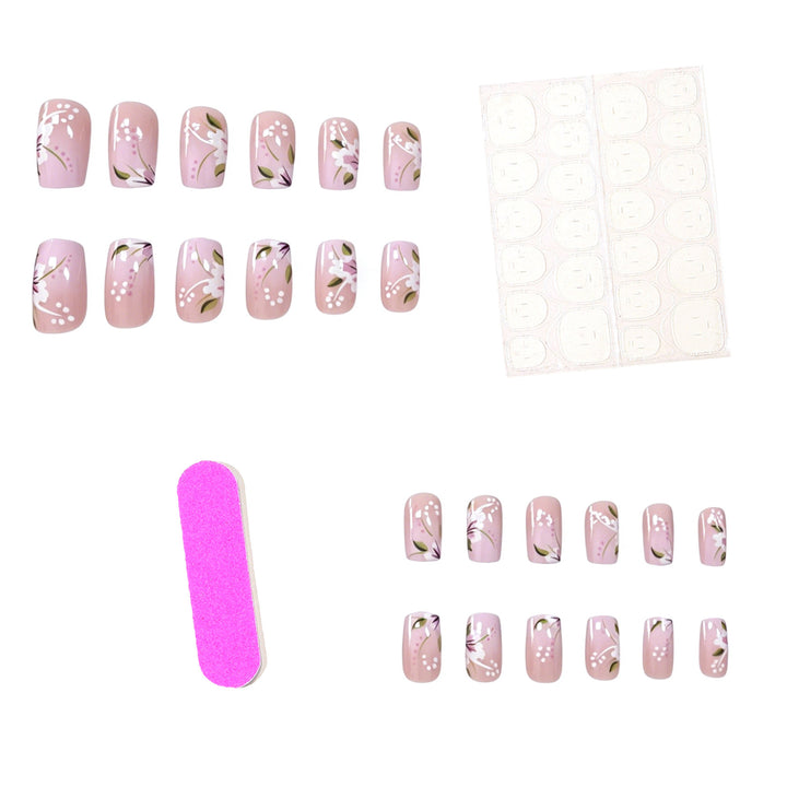 Elegante florale Acryl-Nageldesigns Karnz