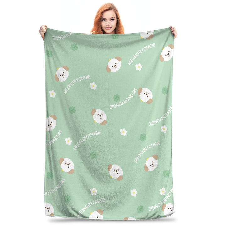 Gemütliche plüschige hundethemed Decke