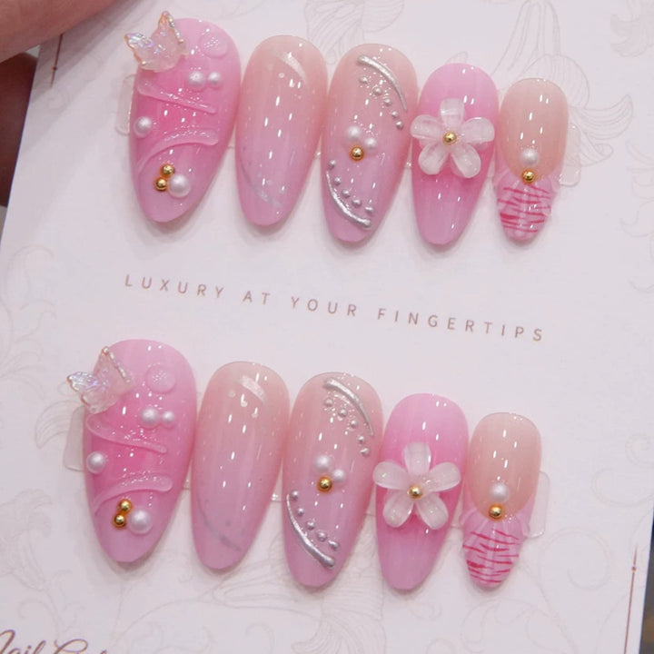 Luxuriöses dekoratives Press-On-Nagelset  1791254698