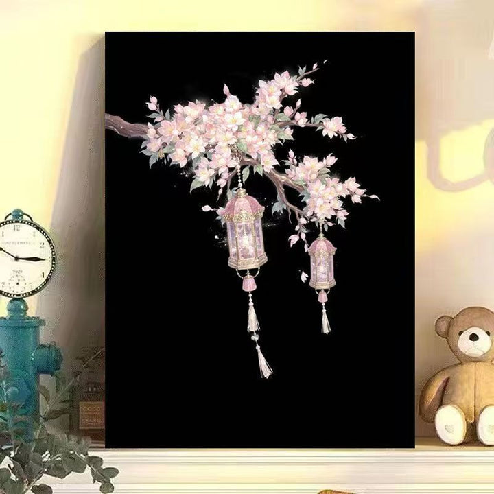 Wisteria Floral Leinwand Kunst Karnz