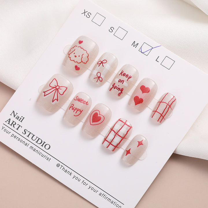 Trendige Press-On Nagelset Karnz