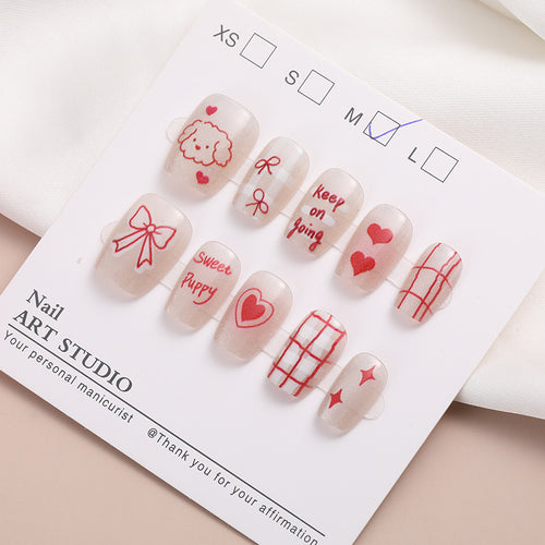 Trendige Press-On Nagelset Karnz