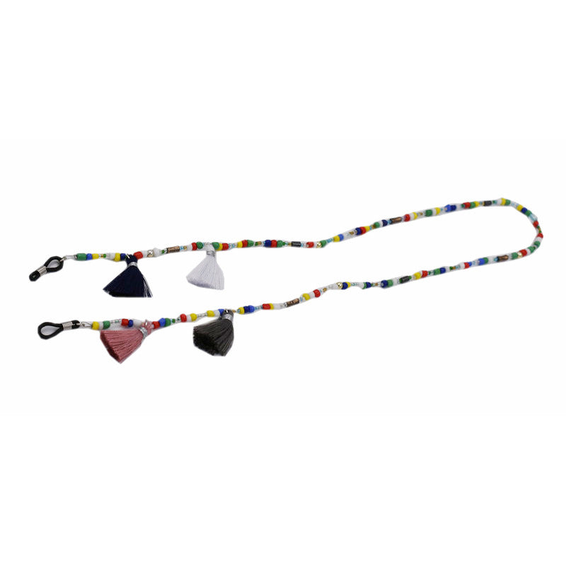 Bunte Perlen Sonnenbrillen Kette Karnz