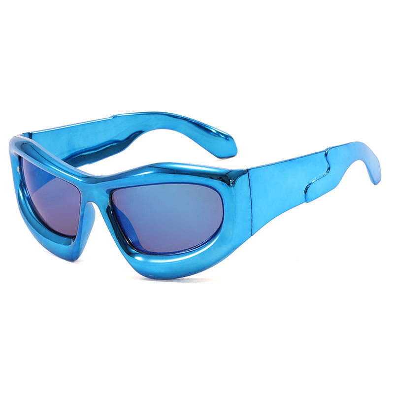 Damen sportliche Sonnenbrille mit schützendem UV-Filter und dickem Rahmen Karnz