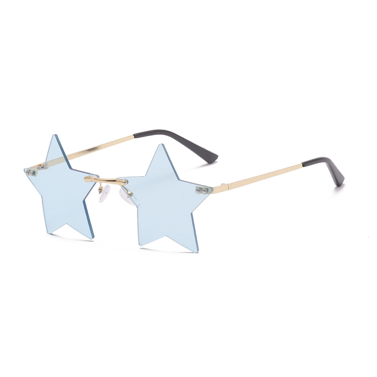Damen auffällige Sonnenbrille mit sternförmigem Rahmen und gradienten Gläsern Karnz