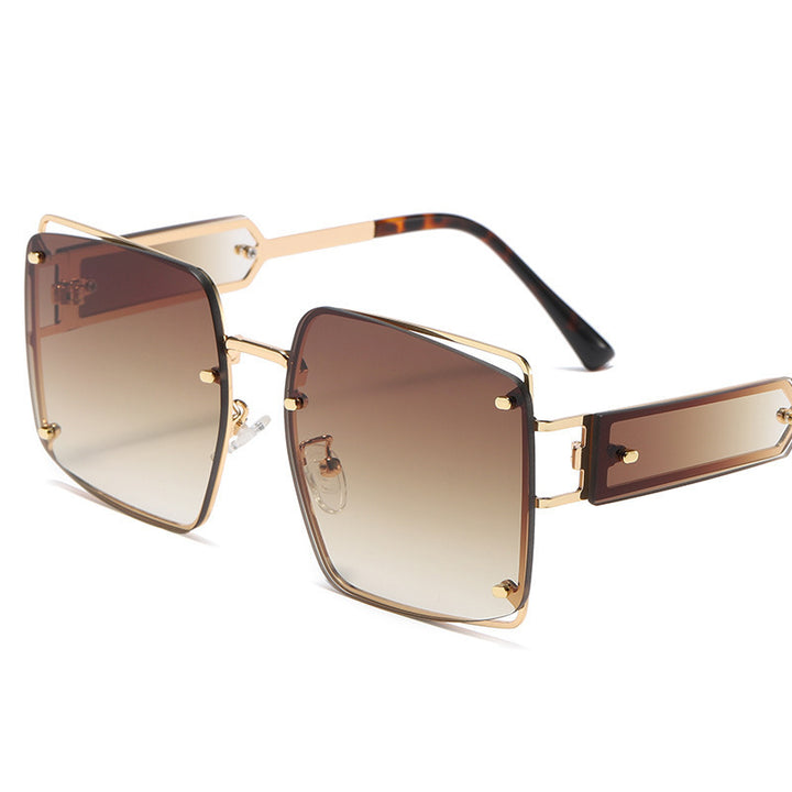 Damen elegante oversized Sonnenbrille mit markantem geometrischen Design Karnz