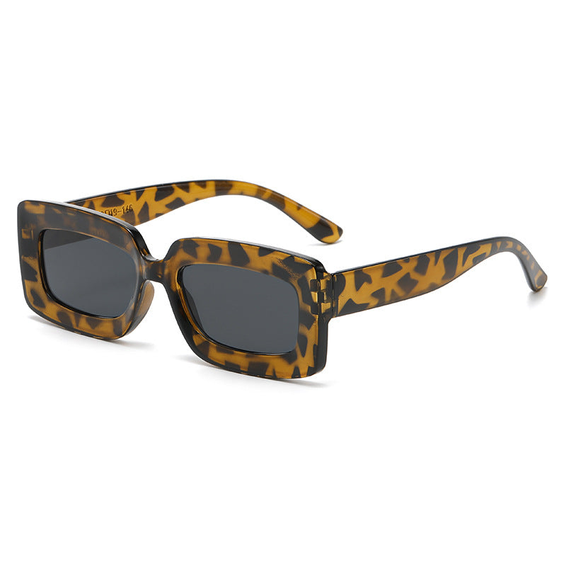 Damen trendige quadratische Sonnenbrille mit elegantem Kunststoffrahmen Karnz