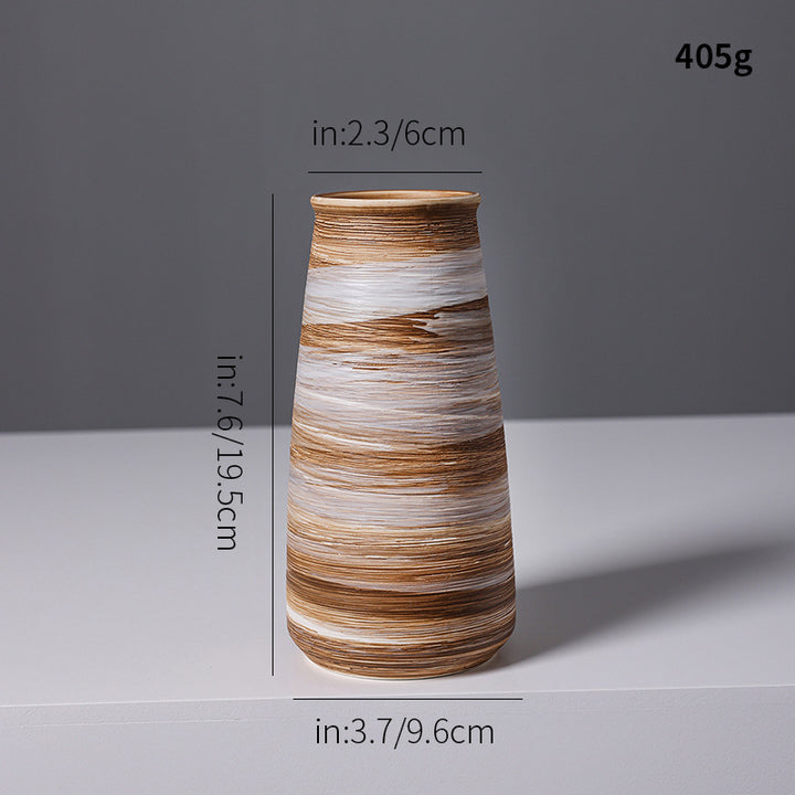 Künstlerische Spiraldesign Keramikvase Karnz