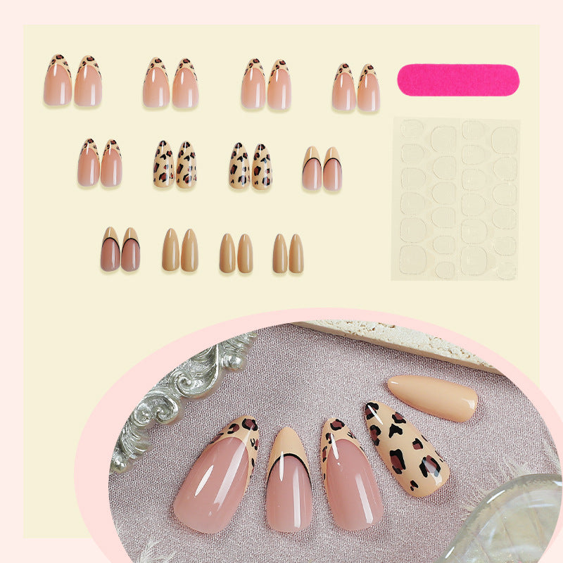 Leopard-Print Press-On-Nagelset Karnz