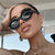 Damen ovale Sonnenbrille mit modernen Gläsern Karnz