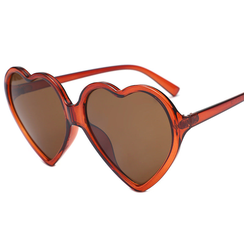 Damen Herzförmige Sonnenbrille mit stylishem Rahmen Karnz