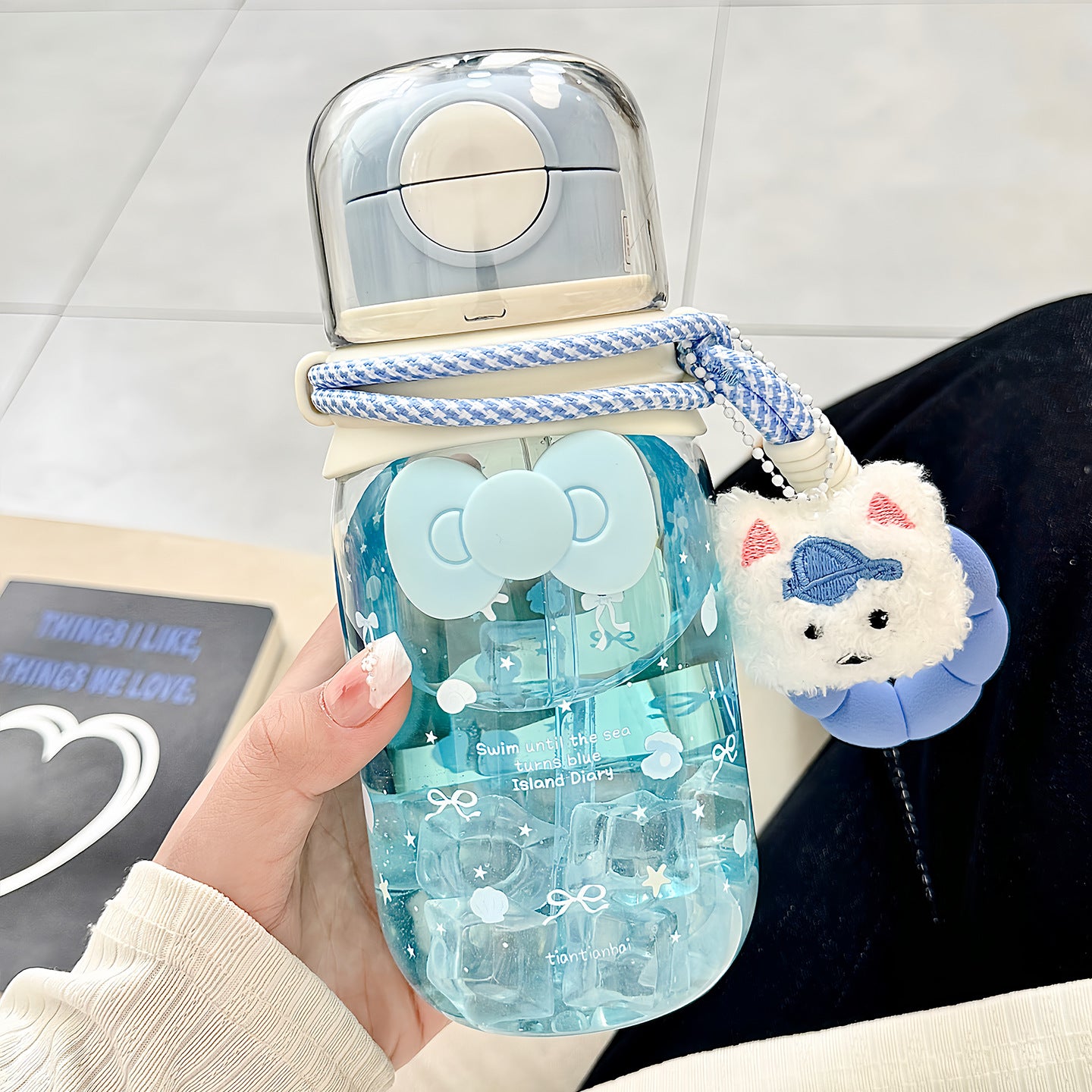 Damen Auslaufsichere Trinkflasche mit Tiermotiven Karnz