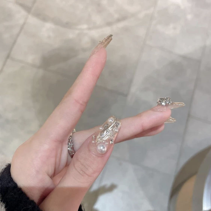 Glamourös Dekorative Druck-Nagelkunst Set Karnz