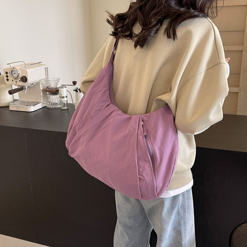 Weiche Stoff Freizeit Schultertasche