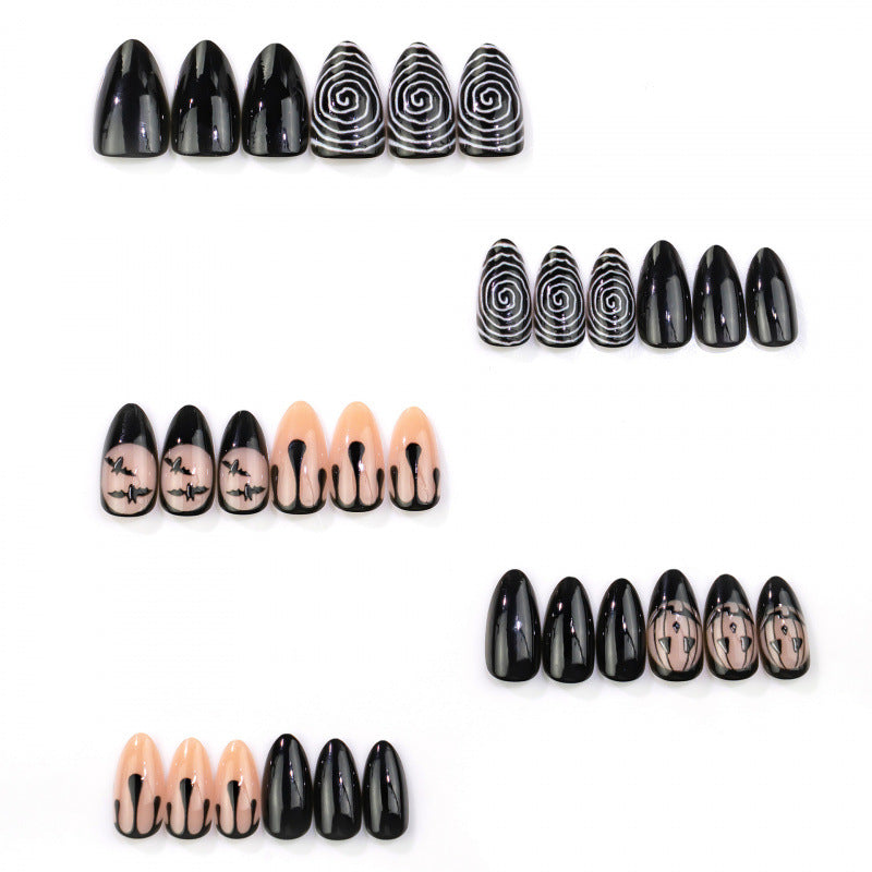 Halloween-Themen Glamour Press-On Nagelset