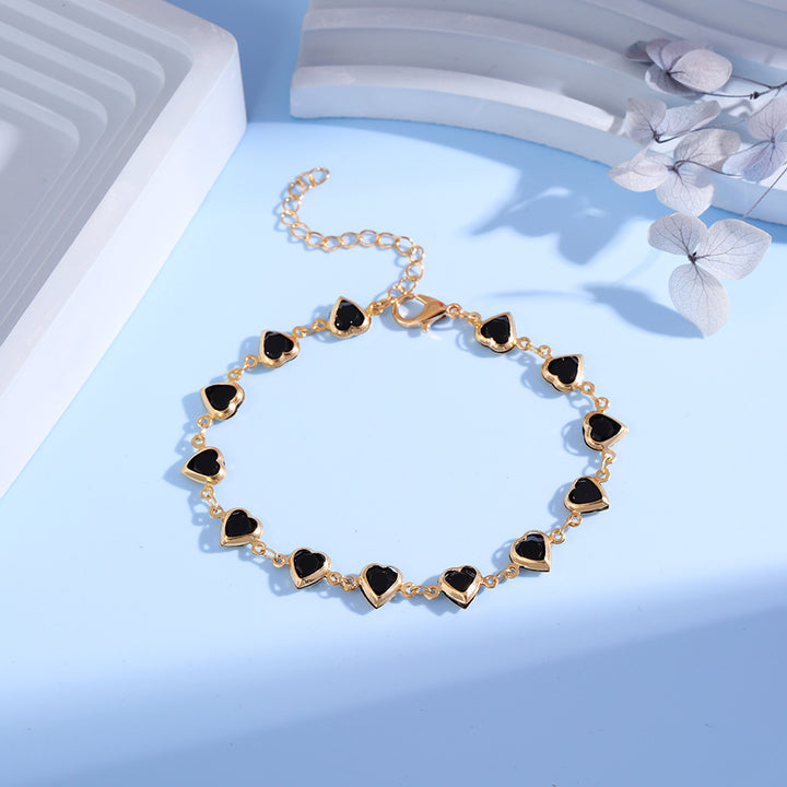 Herzförmiges Charm Armband Karnz