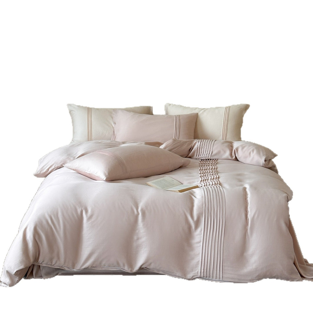 Premium Pintuck Baumwolle Bettbezug Set