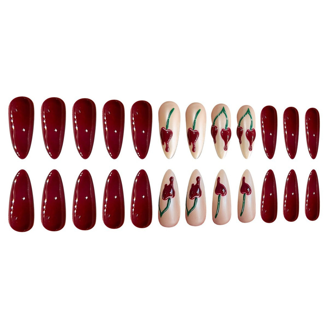 Stylisches Stiletto Press-On Nagelset Karnz
