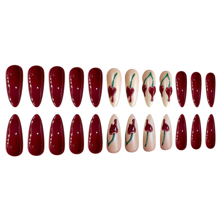 Stylisches Stiletto Press-On Nagelset Karnz