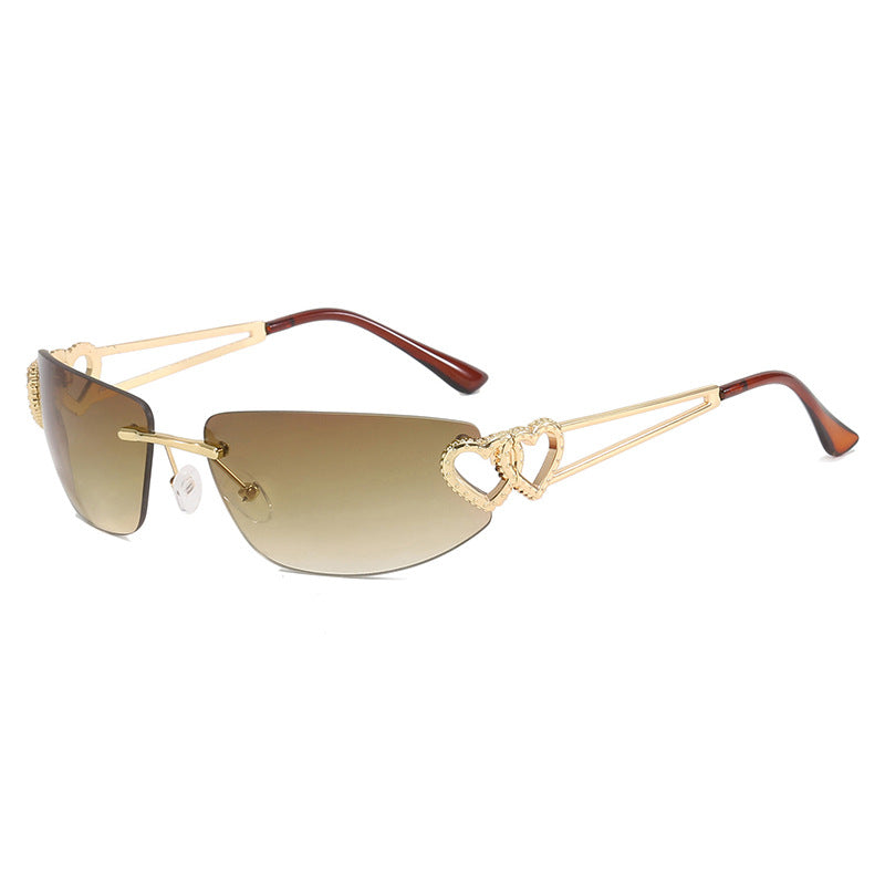 Damen Cat-Eye Sonnenbrille mit einzigartigem Herz-Design und schützendem UV-Filter Karnz