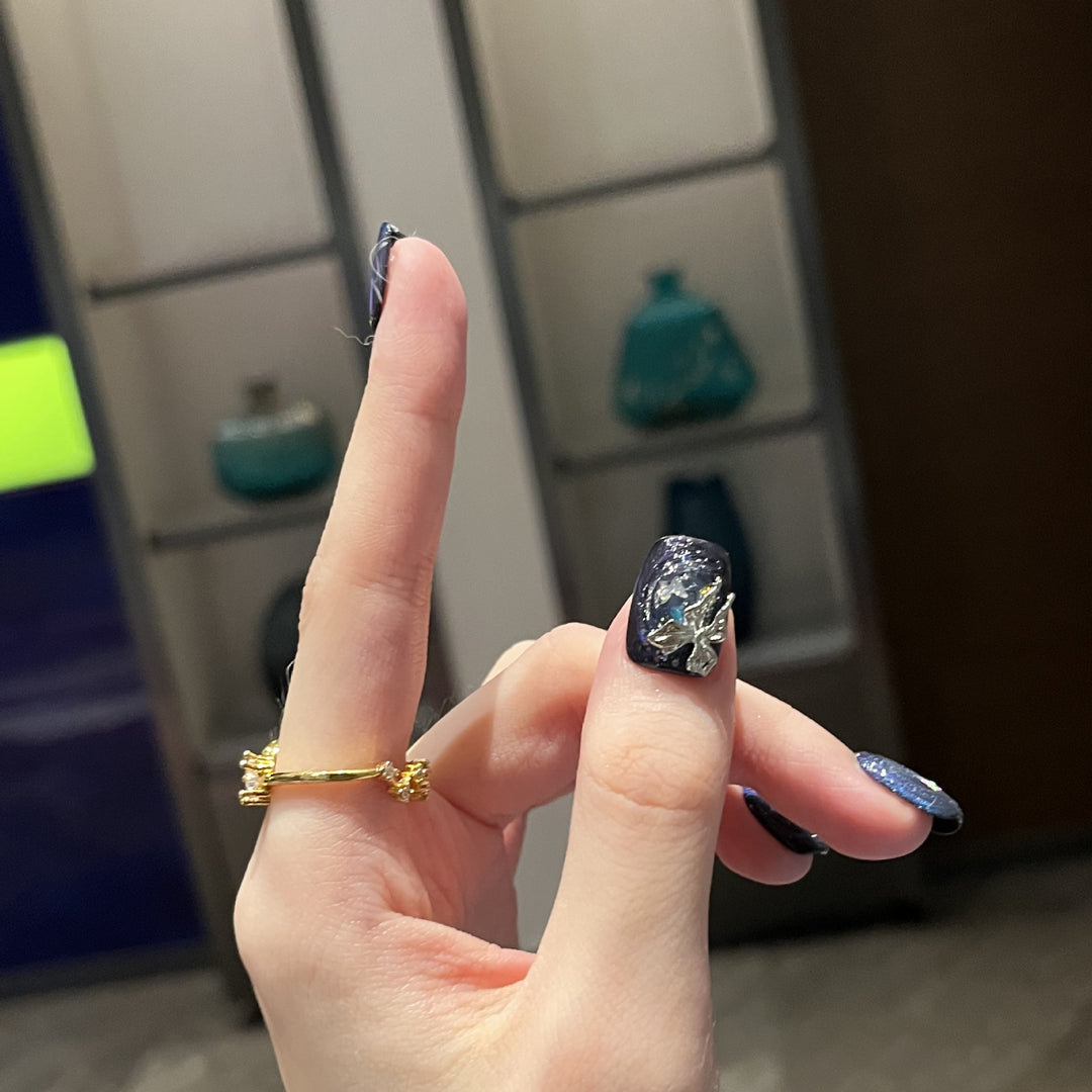 Künstlerische galaktische Themen-Press-On-Nägel