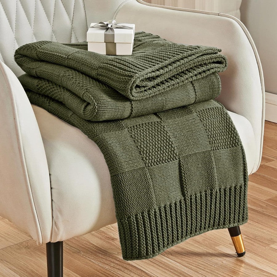 Strukturierte Strickdecke Karnz
