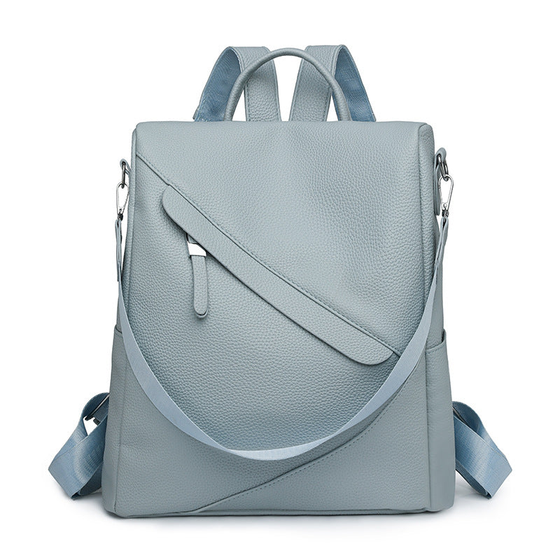 Chic Texturierter Leder Rucksack Karnz
