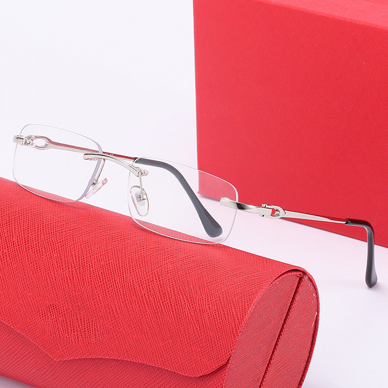 Damen elegante Halbrahmenbrille mit komfortablen Nasenpads Karnz