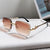 Damen modische Sonnenbrille mit strukturiertem Rahmen und dezenten Farbverlauf Karnz