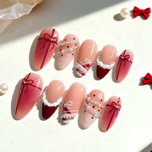 Festliches Themen Press-On Nagelkunstset