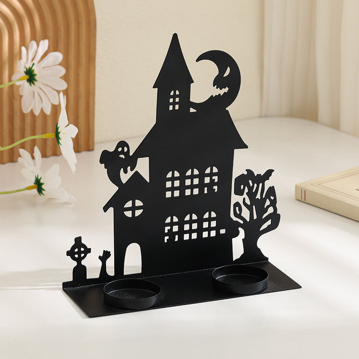 Haunted House Metall Teelichthalter Deko Karnz