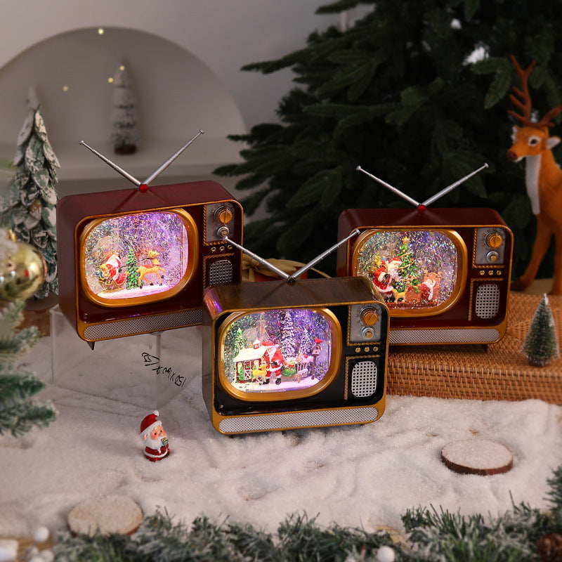 Nostalgische Weihnachts-TV Dekoration Karnz
