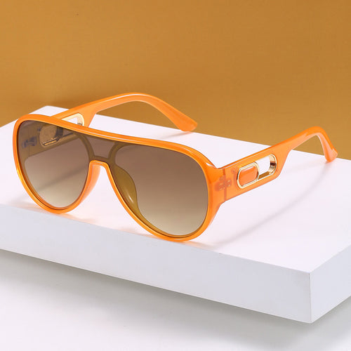 Damen Elegante Oversize-Sonnenbrille mit Designer-Details Karnz