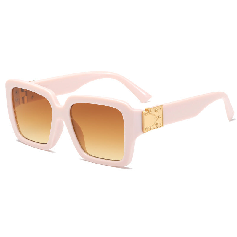 Damen oversized modische Sonnenbrille mit luxuriösen Metallakzenten Karnz